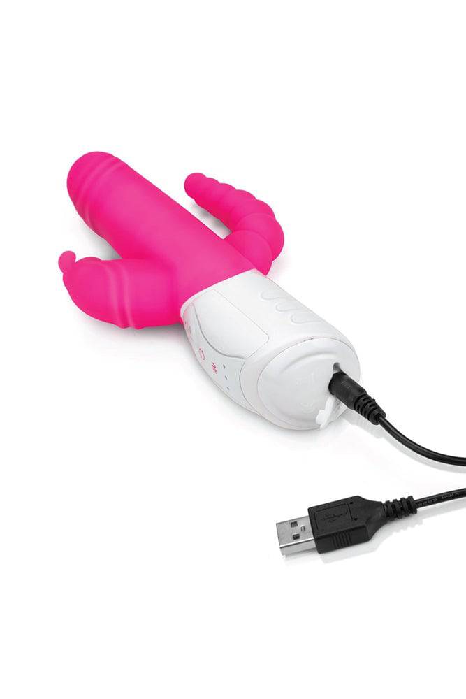 Electric Eel - Rechargeable Double Penetration Rabbit Vibrator - Pink - Stag Shop