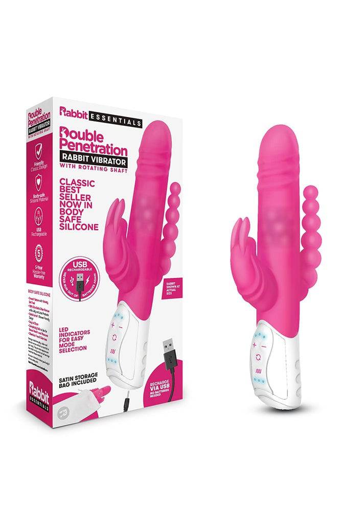 Electric Eel - Rechargeable Double Penetration Rabbit Vibrator - Pink - Stag Shop