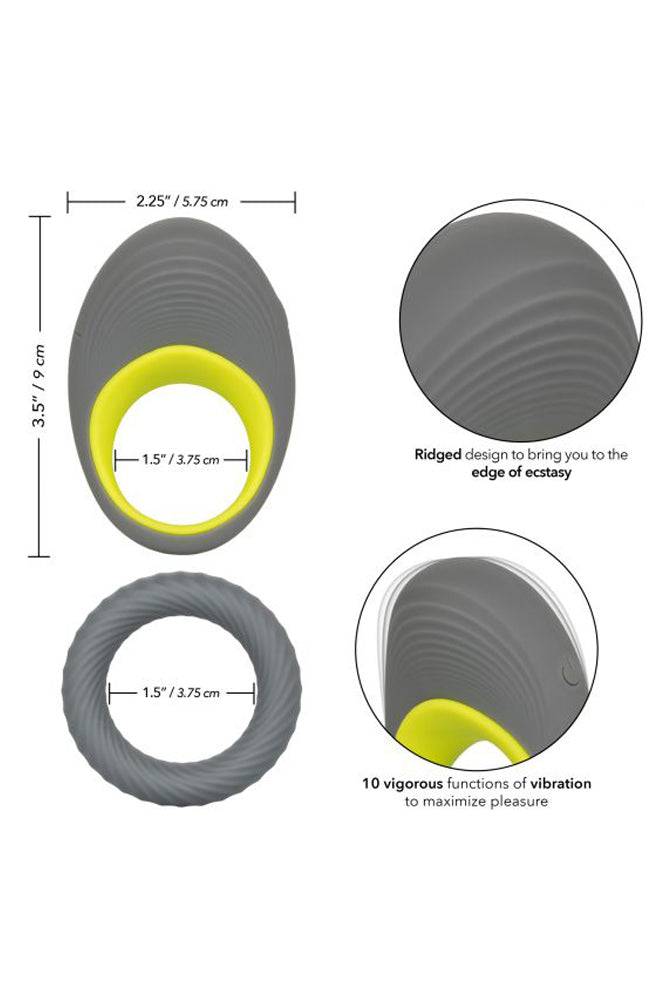 Cal Exotics - Link Up - Edge Vibrating Cock Ring Set - Grey - Stag Shop