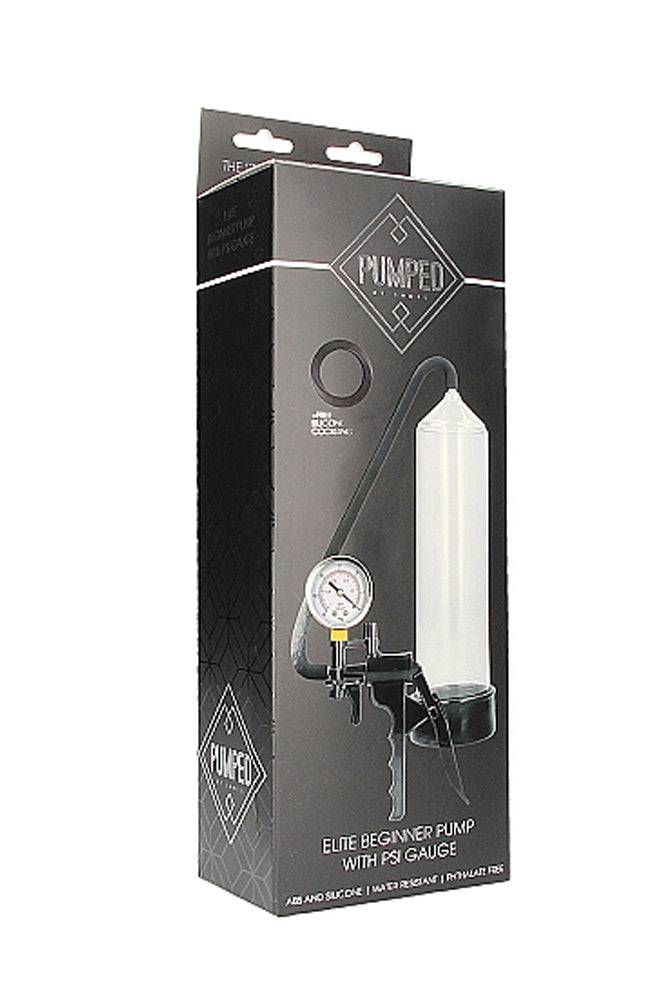 Shots Toys - Pumped - Elite Beginner Penis Pump With PSI Gauge - Clear - Stag Shop