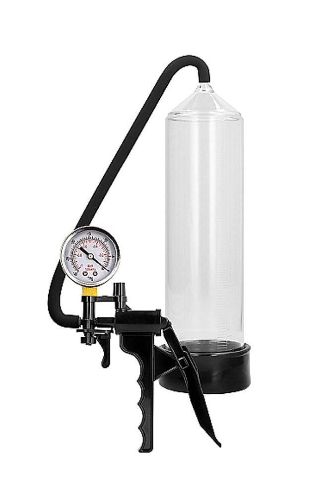 Shots Toys - Pumped - Elite Beginner Penis Pump With PSI Gauge - Clear - Stag Shop