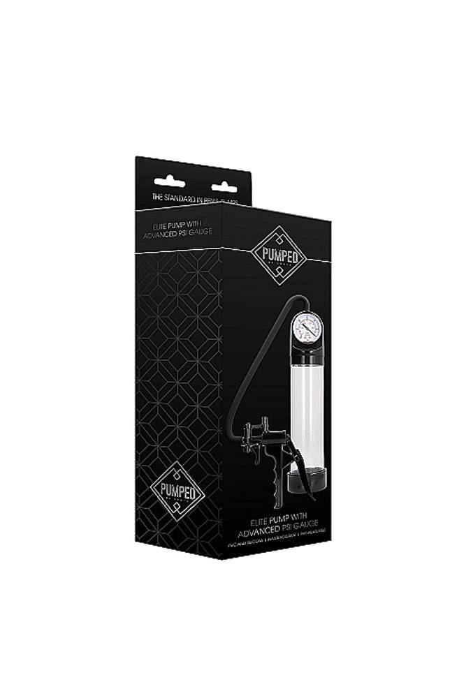 Shots Toys - Pumped - Elite Penis Pump With Advanced PSI Gauge - Clear - Stag Shop