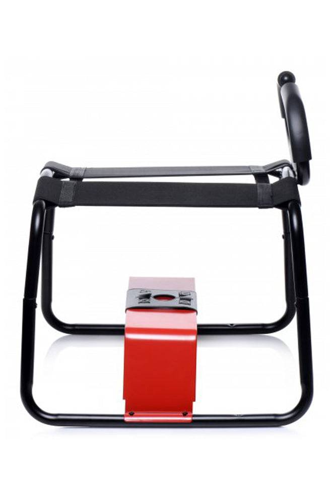 XR Brands - Lovebotz - Bangin Bench EZ Ride Sex Stool With Handles - Black/Red - Stag Shop