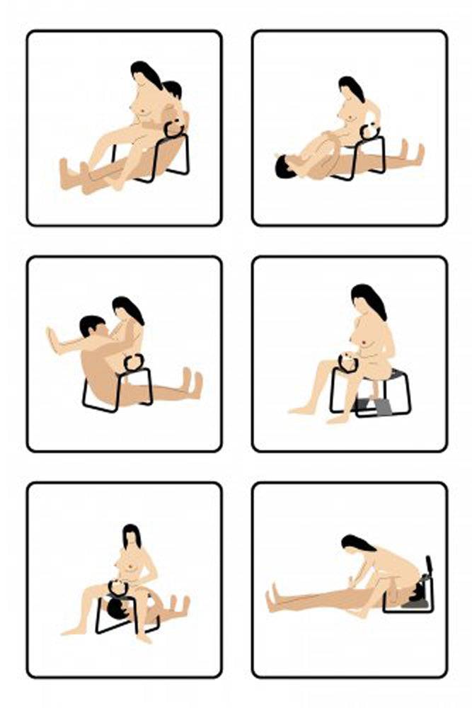 XR Brands - Lovebotz - Bangin Bench EZ Ride Sex Stool With Handles - Black/Red - Stag Shop