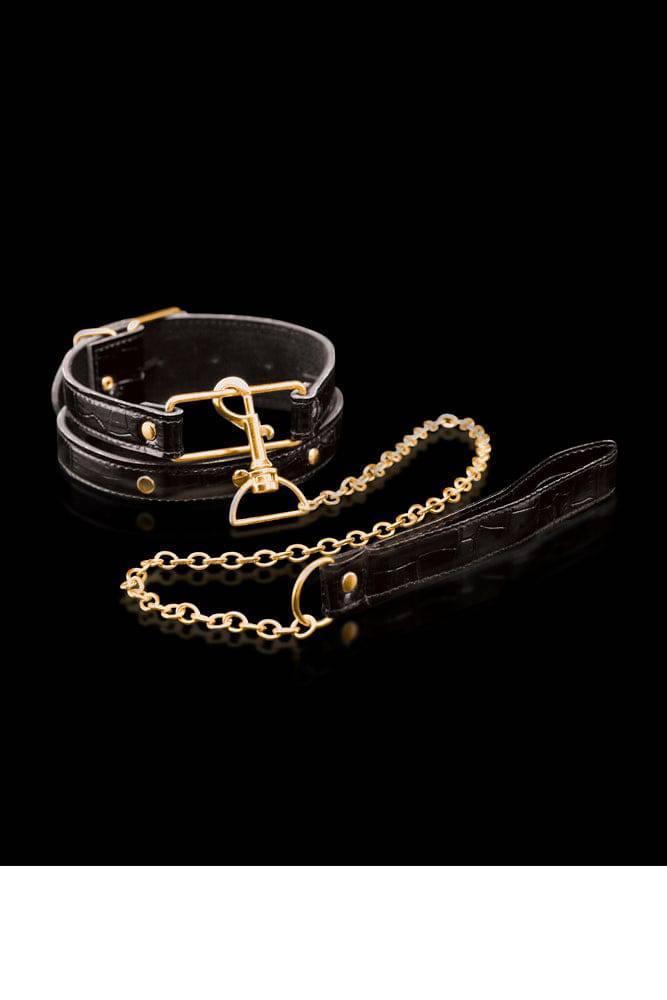 Pipedream - Fetish Fantasy Gold - Collar & Leash Set - Gold/Black - Stag Shop