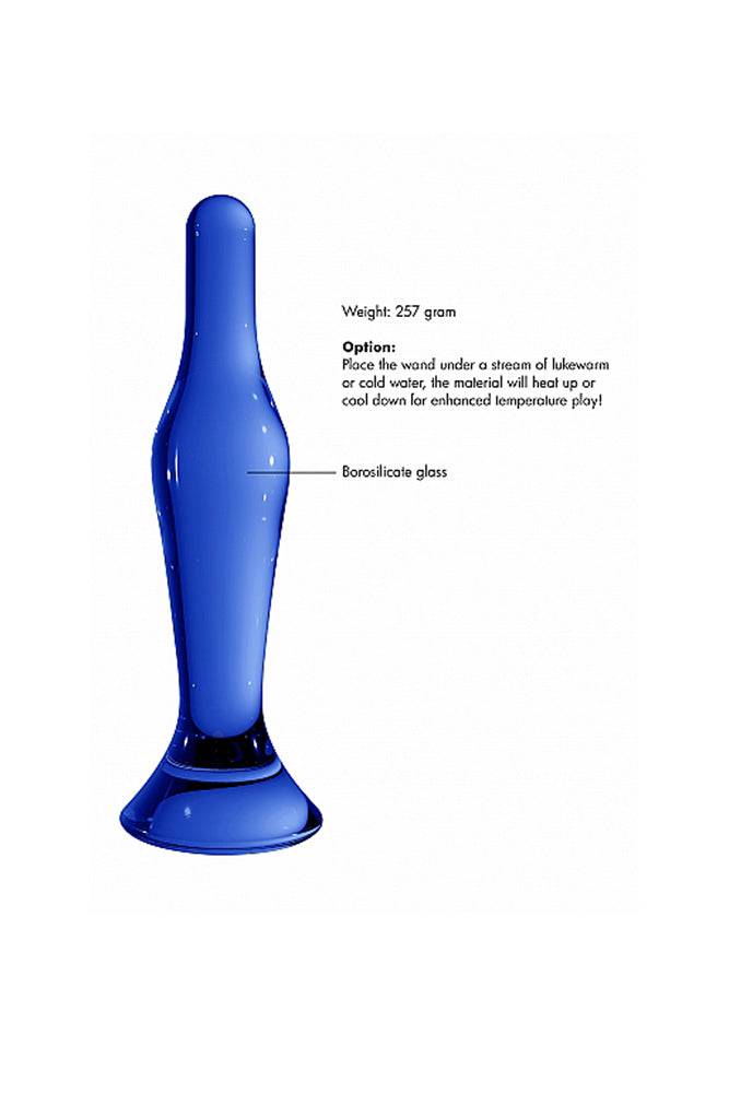 Shots Toys - Chrystalino - Flask Glass Dildo - Blue - Stag Shop