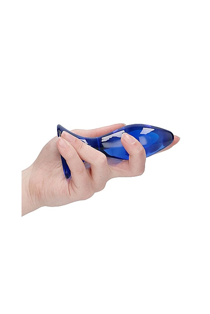 Shots Toys - Chrystalino - Follower Glass Butt Plug - Blue - Stag Shop