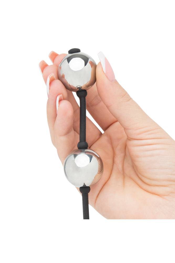 Lovehoney - Fifty Shades of Grey - Inner Goddess Pleasure Weighted Kegel Balls - Silver - 221g - Stag Shop