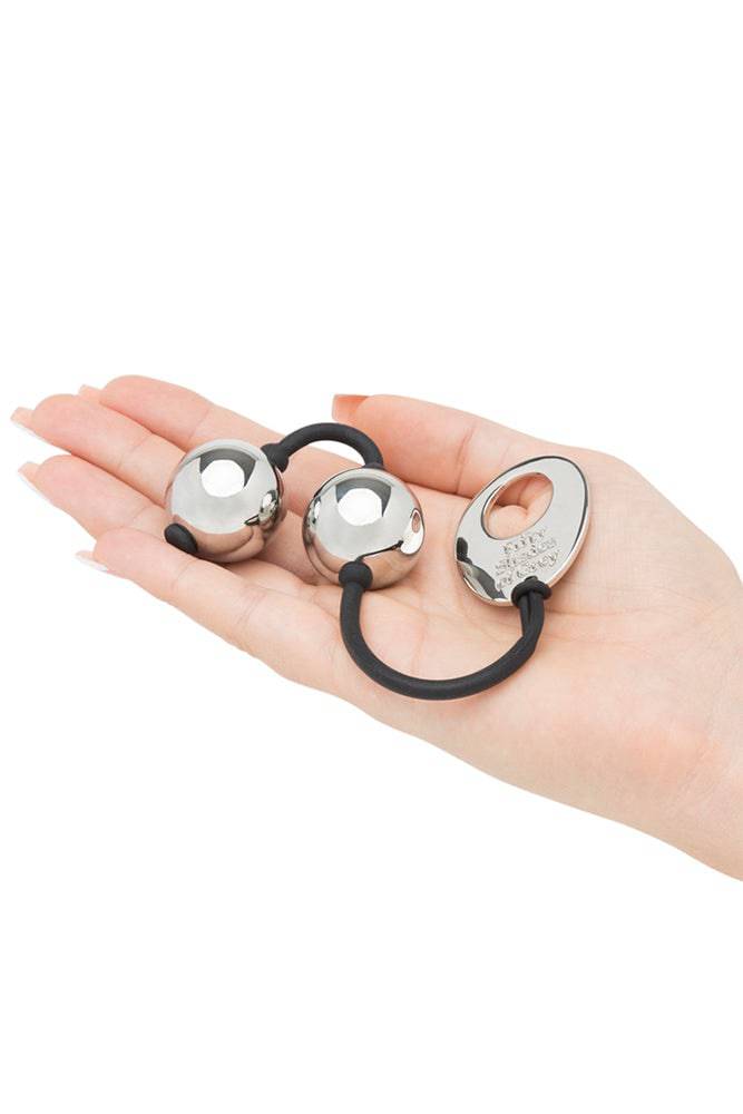 Lovehoney - Fifty Shades of Grey - Inner Goddess Pleasure Weighted Kegel Balls - Silver - 221g - Stag Shop
