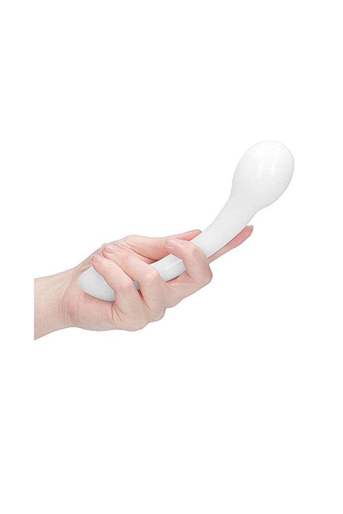 Shots Toys - Chrystalino - G-Rider Glass Dildo - White - Stag Shop