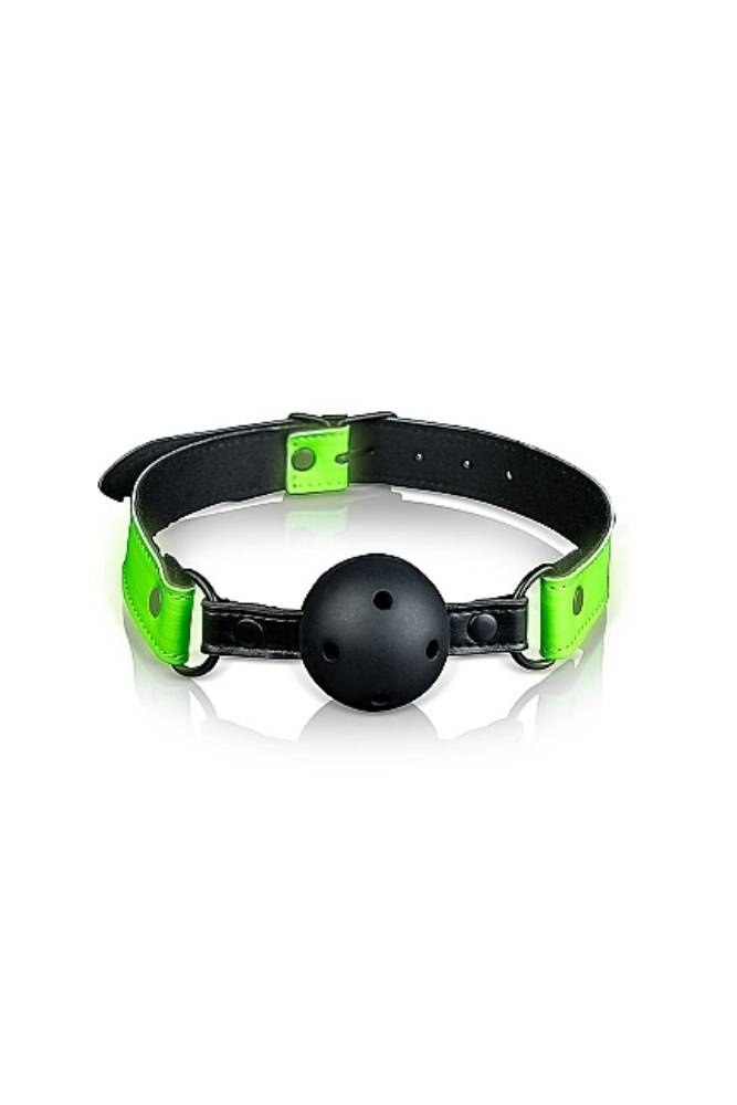Ouch by Shots Toys - Breathable Ball Gag - Glow in the Dark - Stag Shop