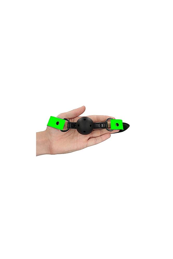 Ouch by Shots Toys - Breathable Ball Gag - Glow in the Dark - Stag Shop
