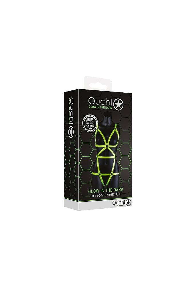 Ouch by Shots Toys - Full Body Harness - Glow in the Dark - Stag Shop