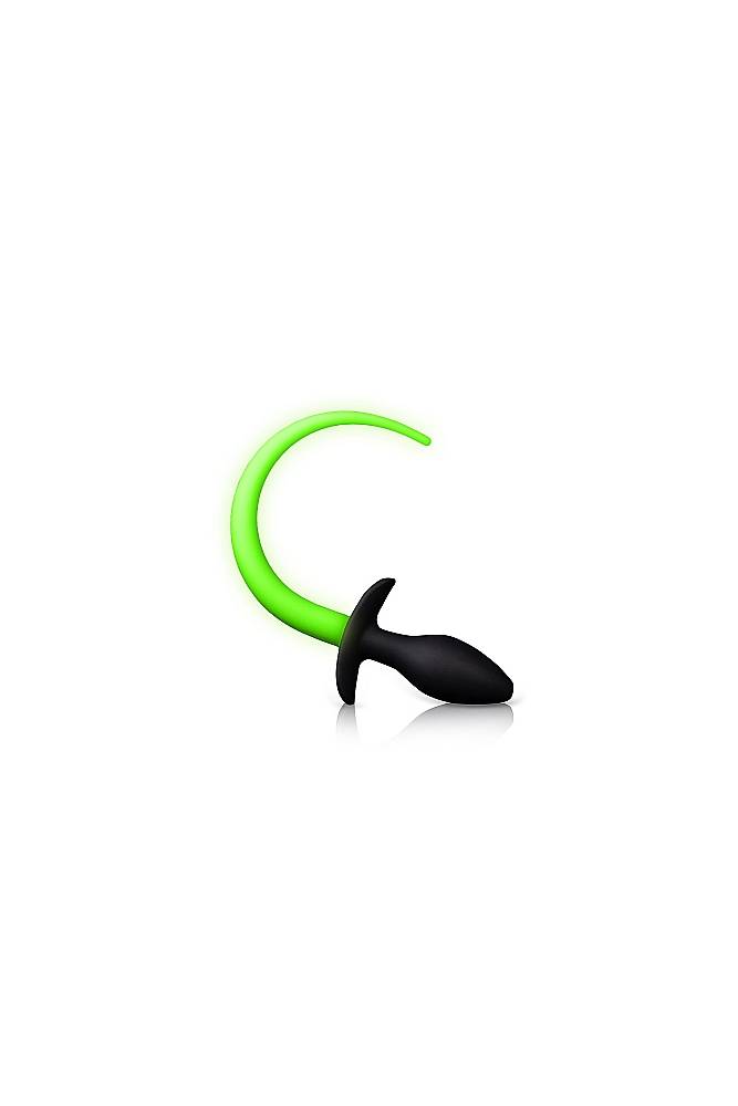 Ouch by Shots Toys - Puppy Tail Plug - Glow in the Dark - Stag Shop