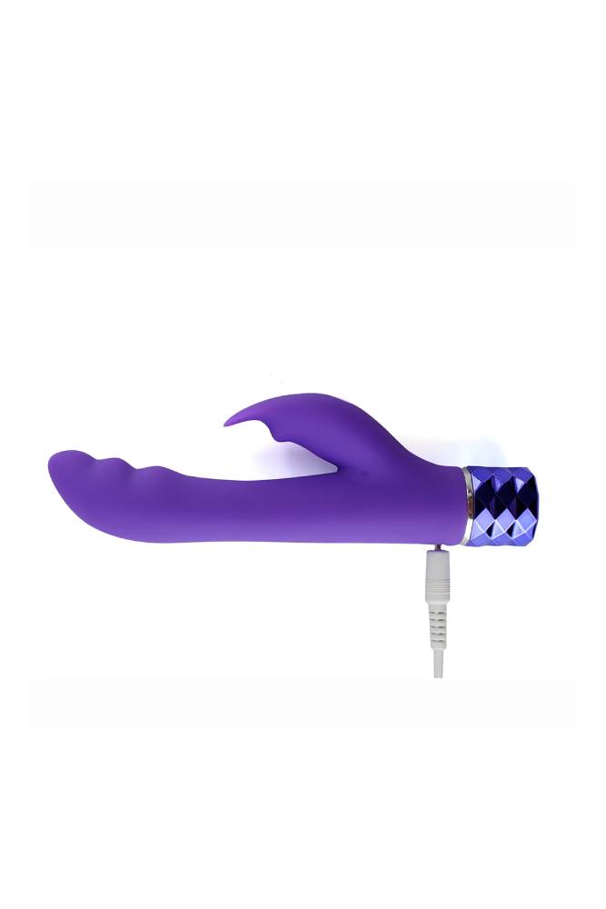 Maia Toys - Hailey Crystal Gems Rabbit Vibrator - Purple - Stag Shop
