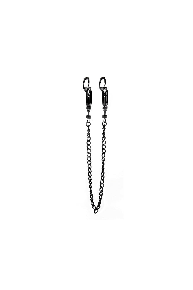 Ouch by Shots Toys - Helix Nipple Clamps - Black - Stag Shop
