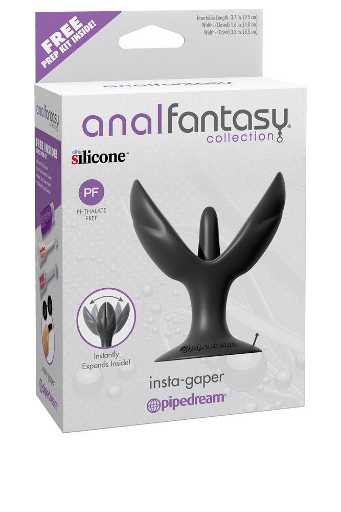 Pipedream - Anal Fantasy - Insta-Gaper Butt Plug - Black - Stag Shop