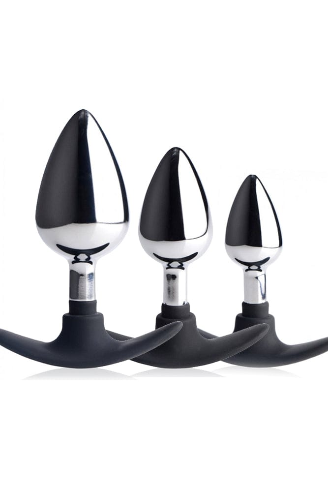 XR Brands - Master Series - Dark Invader Metal and Silicone Anal Plug - Stag Shop