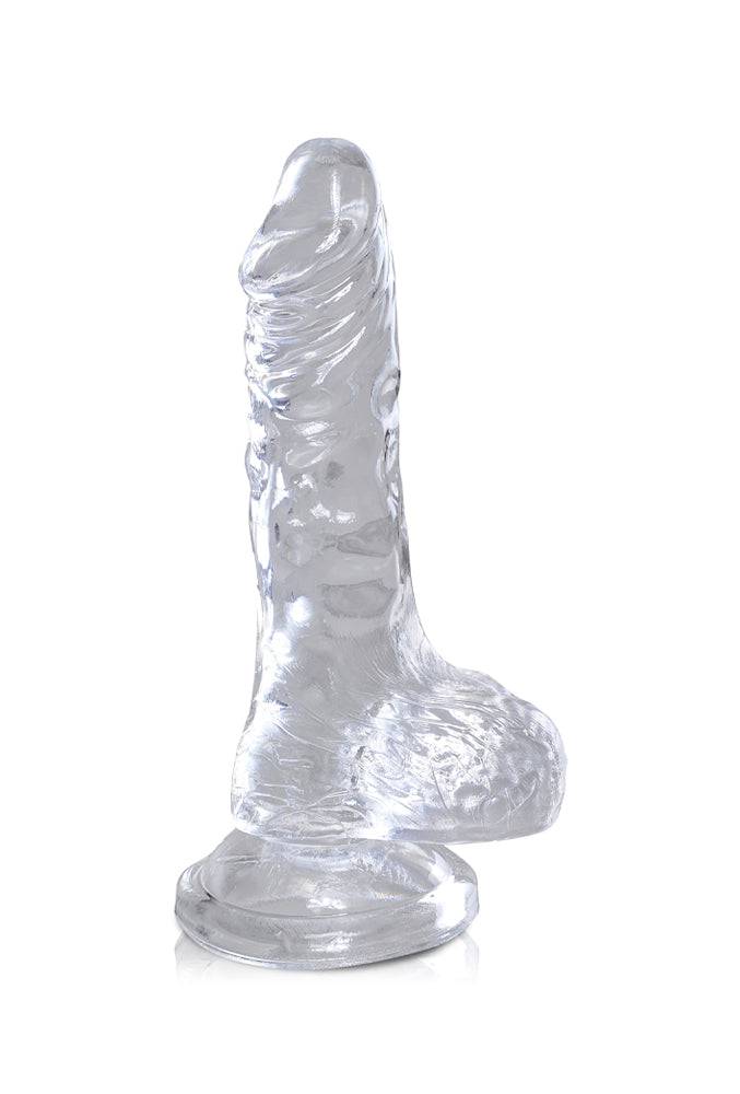Pipedream - King Cock - Realistic Dildo with Balls - 6 inch - Clear - Stag Shop