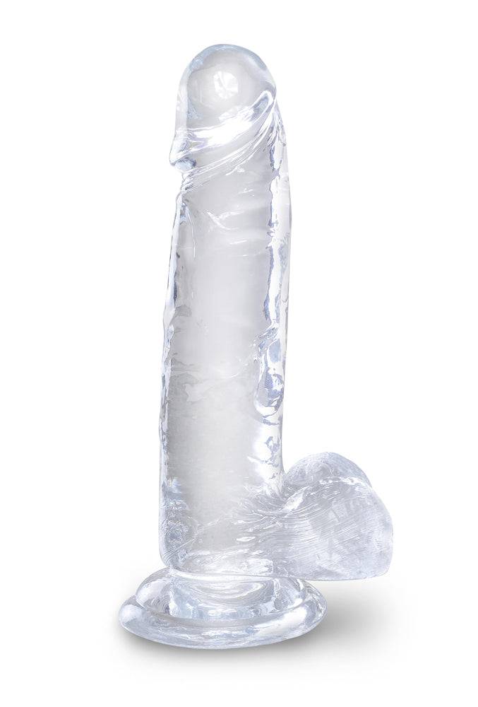 Pipedream - King Cock - Realistic Dildo with Balls - 7 inch - Clear - Stag Shop