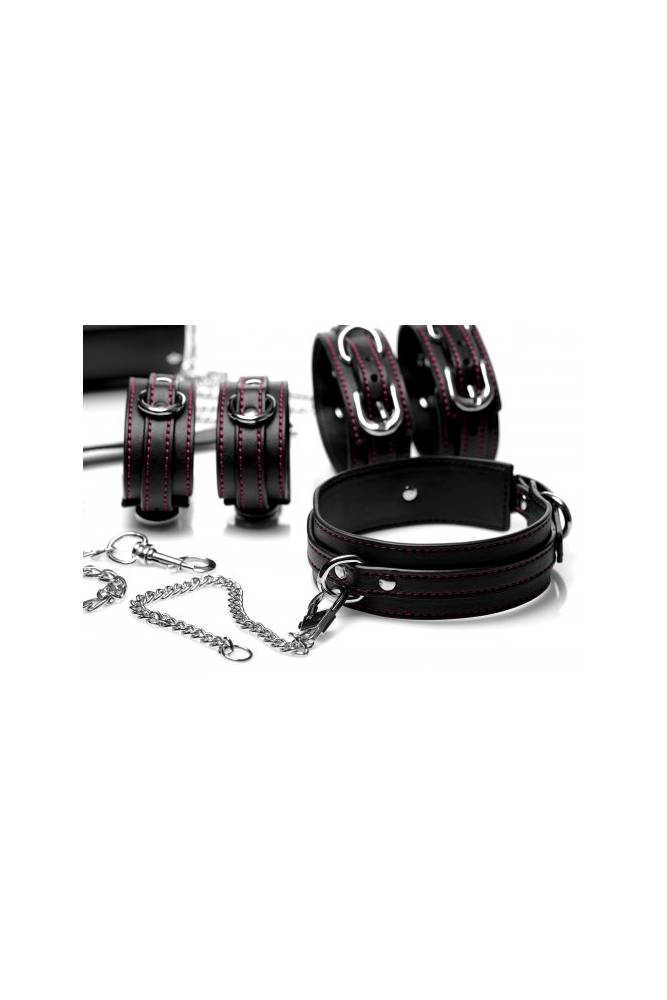 XR Brands - Master Series - Kinky Clutch Bondage Set with Carrying Case - Black - Stag Shop