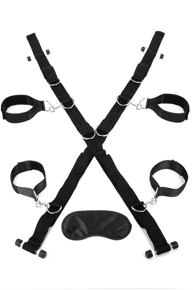 Electric Eel - Lux Fetish - Over The Door Cross Cuff Set - Stag Shop