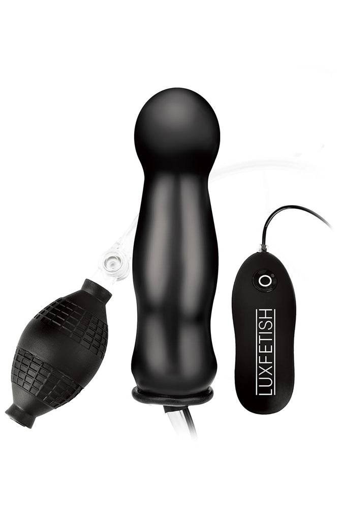 Electric Eel - Lux Fetish - Inflatable Vibrating Plug - Black - 4.5 Inch - Stag Shop