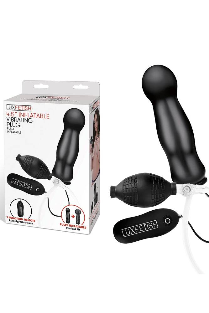 Electric Eel - Lux Fetish - Inflatable Vibrating Plug - Black - 4.5 Inch - Stag Shop