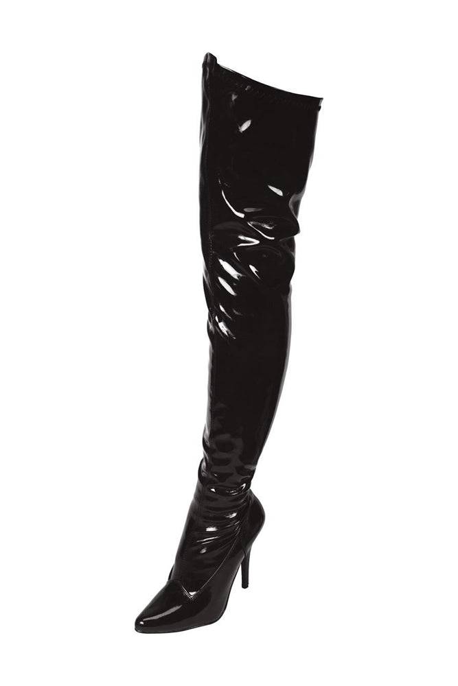 Lapdance Shoes - LS-100 - Thigh High Boot - Black - Stag Shop