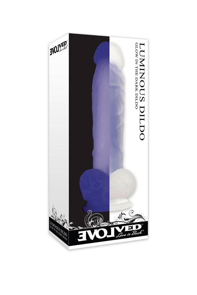 Evolved - Luminous Glow-In-The-Dark Dildo - Purple - Stag Shop