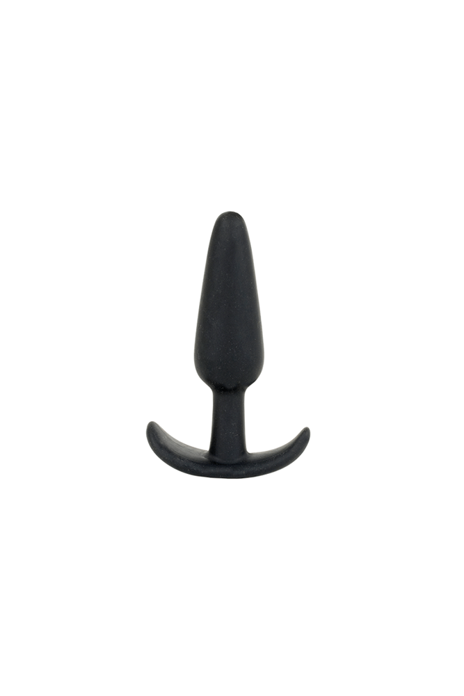 Doc Johnson - Mood - Naughty 1 Silicone Butt Plug - Black - Assorted Sizes - Stag Shop