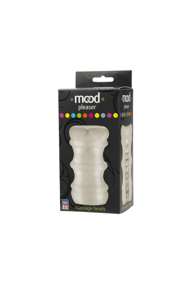 Doc Johnson - Mood - Pleaser Stroker With Massage Beads - Frost - Stag Shop