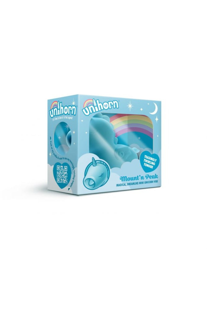 Creative Conceptions - Unihorn Mount'n Peak Twirling Tongue Vibrator - Blue - Stag Shop