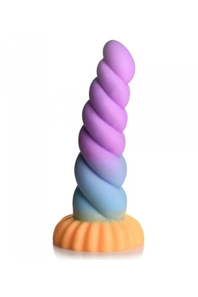 XR Brands - Creature Cocks - Mystique Silicone Unicorn Dildo - Multicolour - Stag Shop