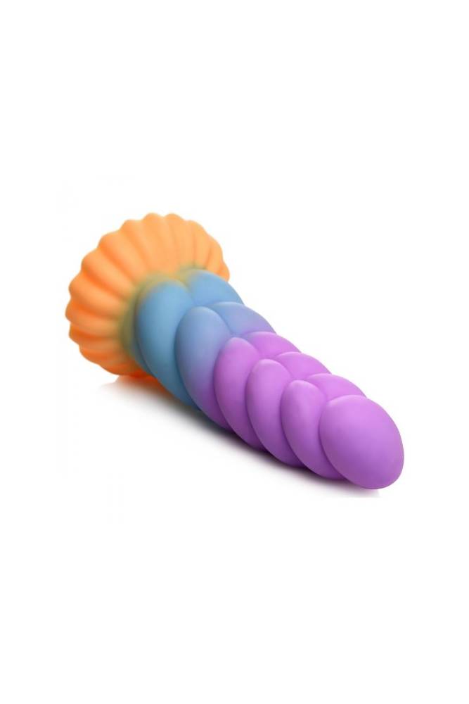 XR Brands - Creature Cocks - Mystique Silicone Unicorn Dildo - Multicolour - Stag Shop