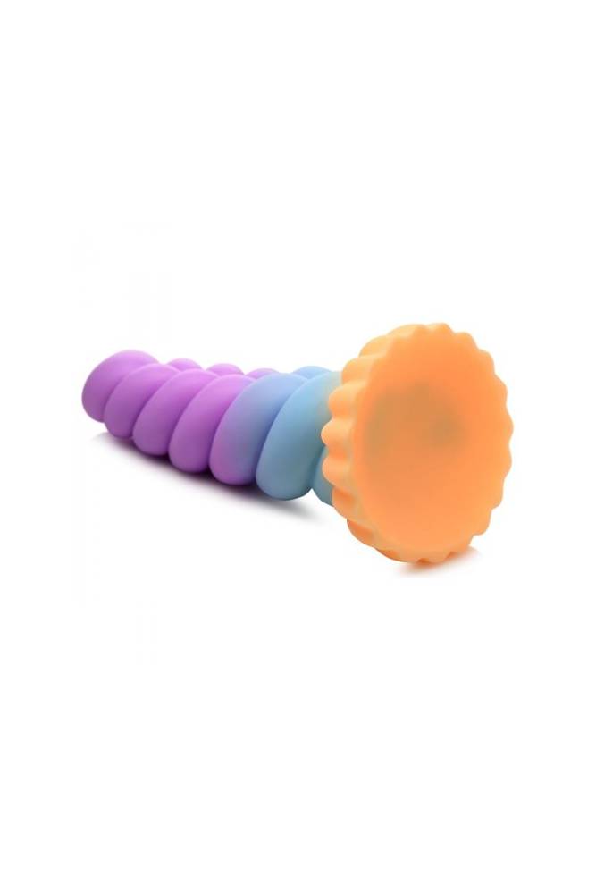 XR Brands - Creature Cocks - Mystique Silicone Unicorn Dildo - Multicolour - Stag Shop