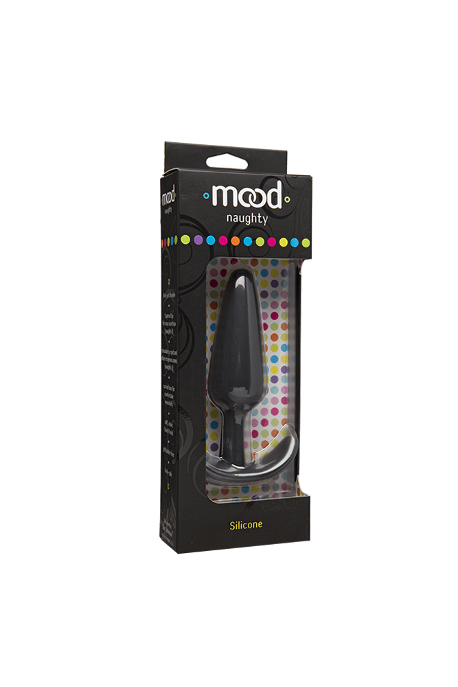 Doc Johnson - Mood - Naughty 1 Silicone Butt Plug - Black - Assorted Sizes - Stag Shop