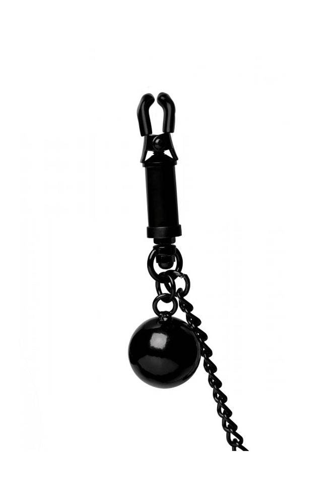 XR Brands - Mistress by Isabella Sinclaire - Nipple Clamps w/ Ball Weights & Chain - Stag Shop