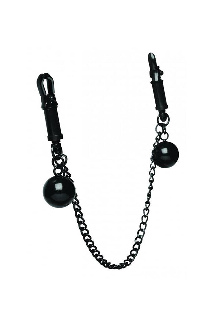 XR Brands - Mistress by Isabella Sinclaire - Nipple Clamps w/ Ball Weights & Chain - Stag Shop