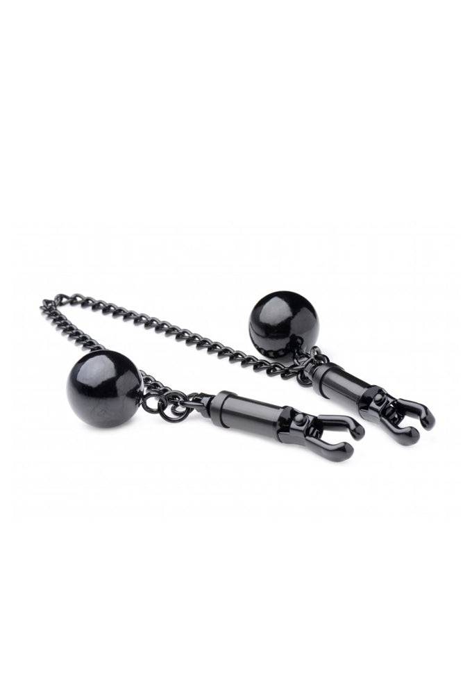 XR Brands - Mistress by Isabella Sinclaire - Nipple Clamps w/ Ball Weights & Chain - Stag Shop