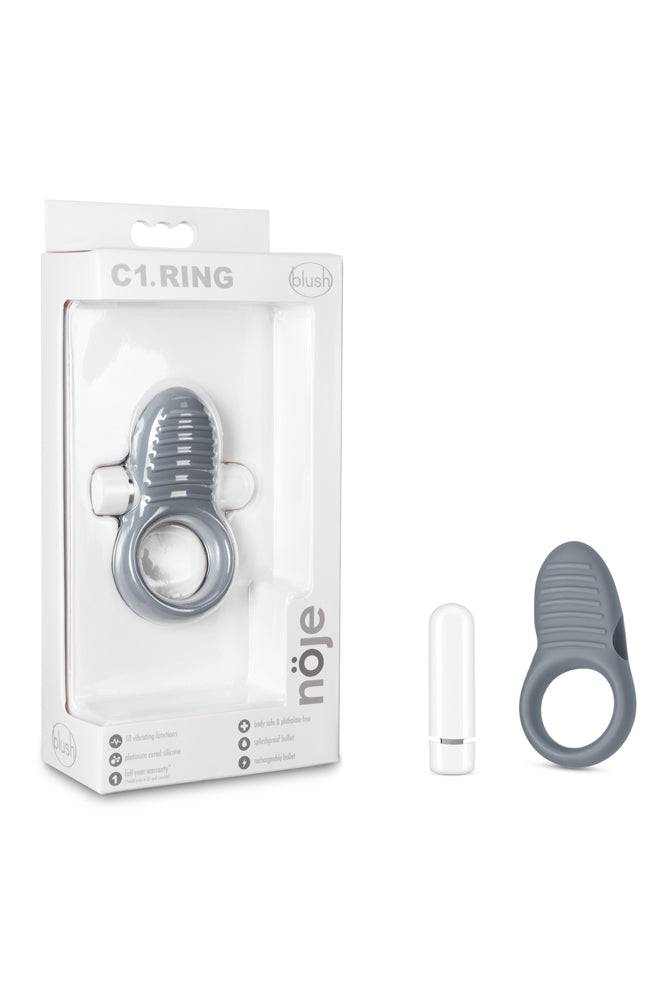 Blush Novelties - Noje - C1 Vibrating Cock Ring - Grey - Stag Shop
