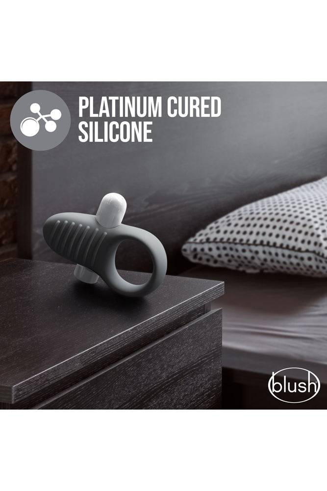 Blush Novelties - Noje - C1 Vibrating Cock Ring - Grey - Stag Shop