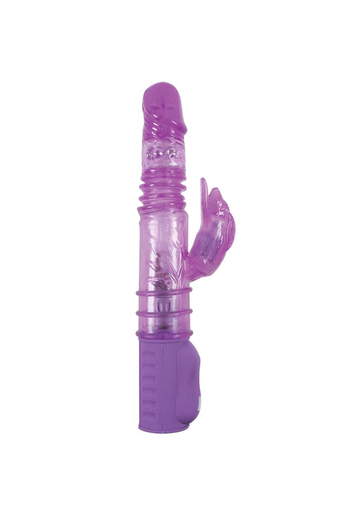 NS Novelties - BunnyTron Thruster Vibrator - Purple - Stag Shop