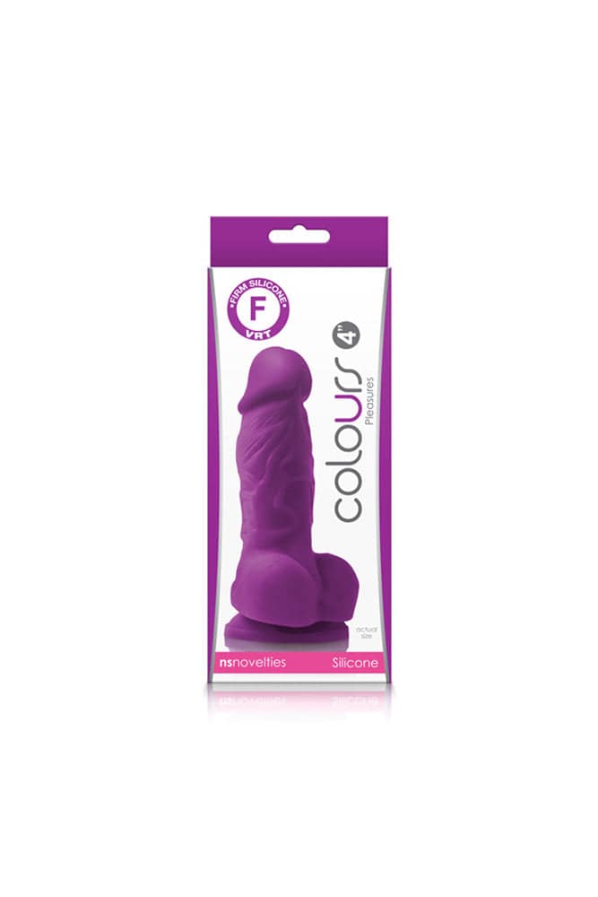 NS Novelties - Colours - 4 Inch Pleasures Dildo - Assorted Colours - Stag Shop