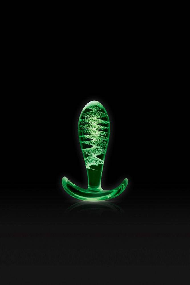 NS Novelties - Firefly - Glass Ace I Butt Plug - Glow-In-The-Dark/Clear - Stag Shop