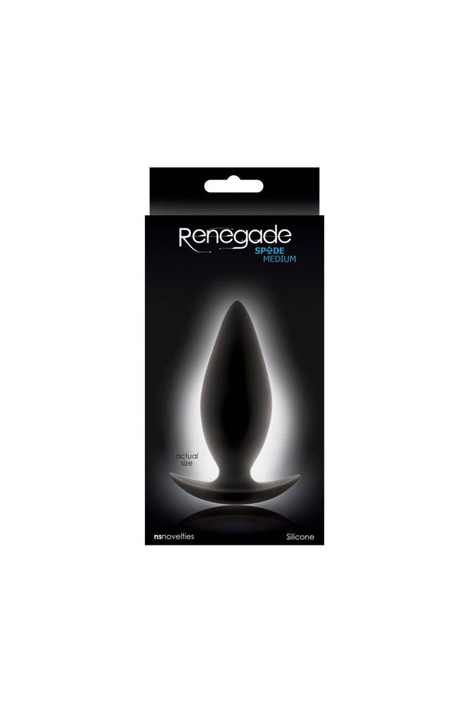 NS Novelties - Renegade - Spade Butt Plug - Black - Assorted Sizes - Stag Shop