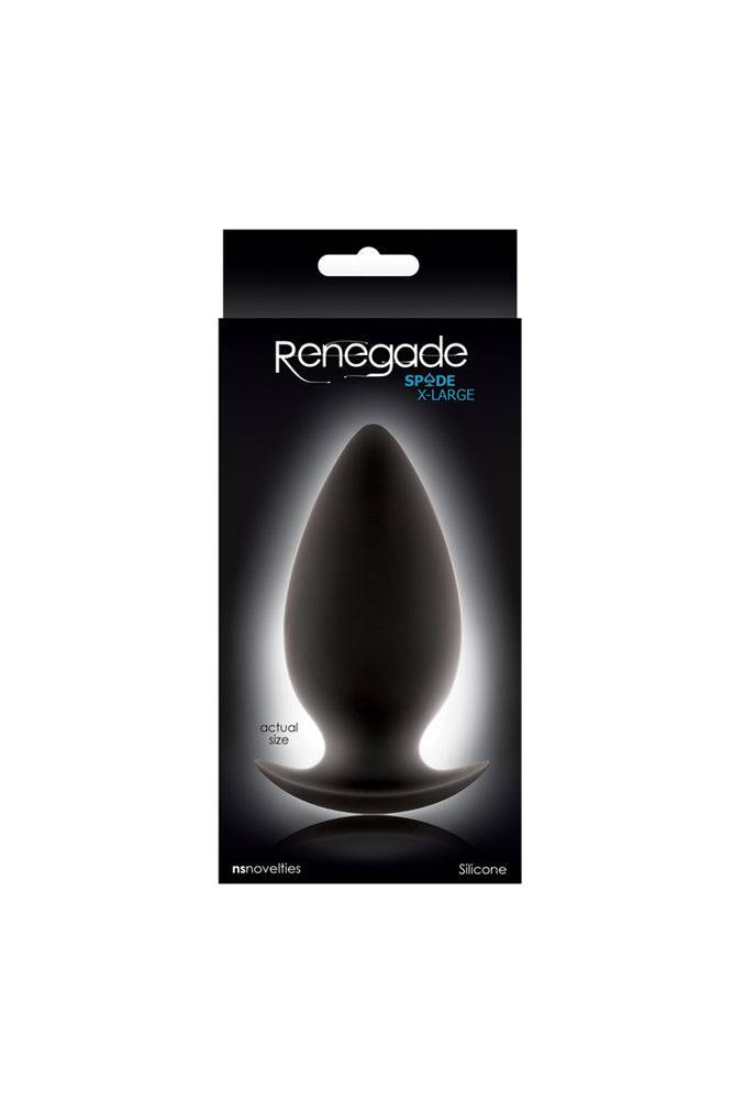 NS Novelties - Renegade - Spade Butt Plug - Black - Assorted Sizes - Stag Shop