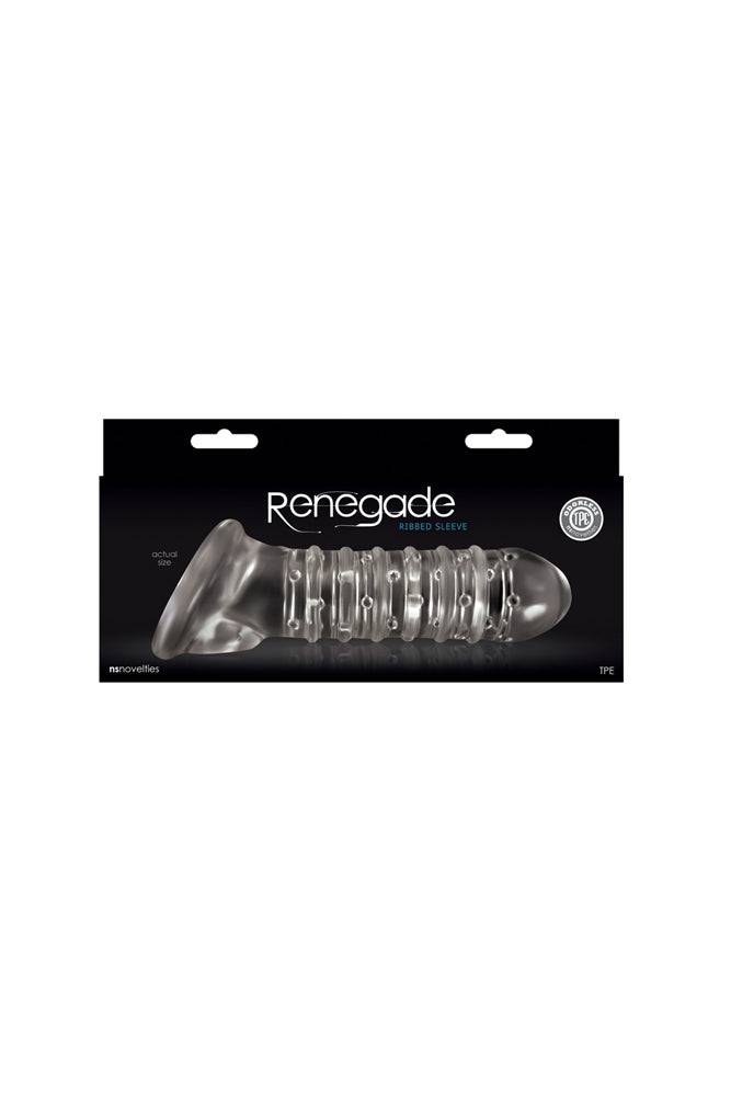 NS Novelties - Renegade - Ribbed Sleeve - Clear - Stag Shop