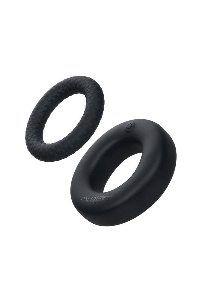 Cal Exotics - Link Up - Optimum Vibrating Cock Ring Set - Black - Stag Shop