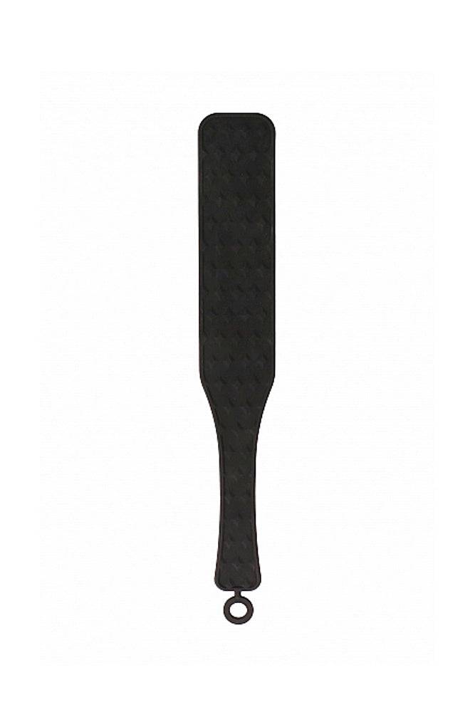 Ouch by Shots Toys - Silicone Textured Paddle - Black - Stag Shop